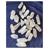 Lot of 24 clear quartz crystals