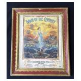 Vintage framed Dawn Of The Century music cover