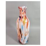 Vintage handblown art glass vase with polished
