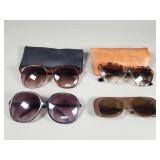 4 pairs of vintage designer sunglasses