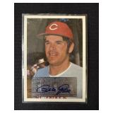 Pete Rose signed baseball card