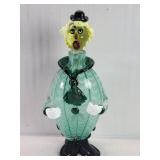 Vintage hand blown glass clown decanter