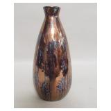Signed Italian iridescent metallic glazed c