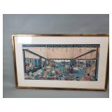 Vintage Japanese wood block print