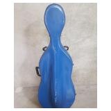 Blue cello case