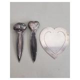Silver and 800 silver book markers