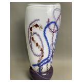 Fine 89 signed murano style art glass vase