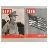 Pair of historic vintage ï¿½LIFEï¿½ magazines