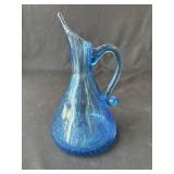 Vintage hand-blown glass pitcher