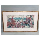 Vintage Japanese wood block print