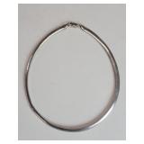 Italian Sterling silver omega necklace