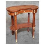 French-style kidney shaped single drawer