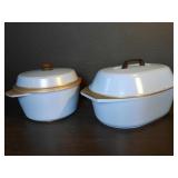 2 Vintage Kitchen Fair KF cast aluminum baby blue