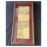 Actor Clive Revill framed newspaper