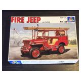 1:24 scale Fire Jeep Pompier model by Italeri