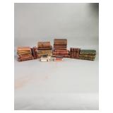 Group of antique and vintage leather bound books