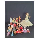 Group of vintage plastic, porcelain and rubber