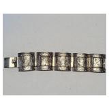 Sterling silver Aztec/Mayan style bracelet