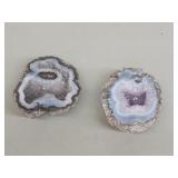 Pair of agate geode