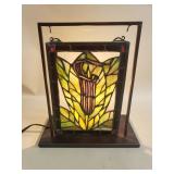 The Meyda Tiffany jack-in-the-pulpit mini window