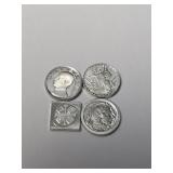 4 Franklin Mint sterling silver historical