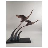 SPI home 'Airborne Cranes' brass sculpture