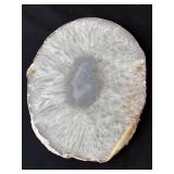 Polished geode specimen slab
