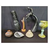 Composite figures, ceramic goblet, marble