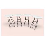 4 Mid Century-Modern bar stools