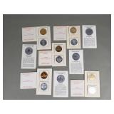 Group of aluminum vintage commemorative capital