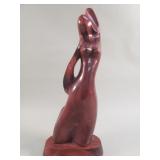 Vintage nude wood sculpture