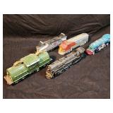 5 vintage Avon desktop locomotives