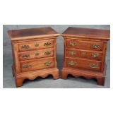 Pair of Cal Shops mahogany veneer 3-drawer