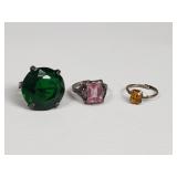 Vintage sterling silver rings (adjustable) with