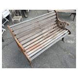 Vintage cast iron patio bench