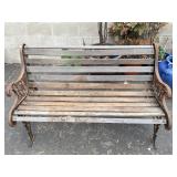 Vintage cast iron patio bench
