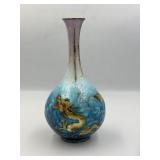 Japanese Meiji Cloisonne dragon vase
