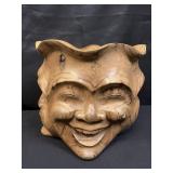 Hand-carved spalted suar wood four-face