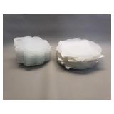 Group of frosted glass plates