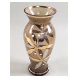 Bohemia hand painted glass vase