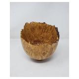 signed burl wood bowl