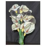 Bouquet of lilies stained glass wall decoration