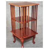 Contemporary mahogany swivel bookcase