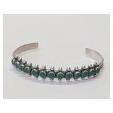 Vintage Navajo style sterling cuff bracelet with