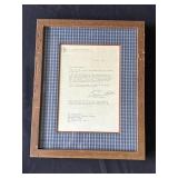 Actor Clive Revill framed Edwin Lester letter