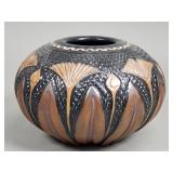 Foxlo signed pottery vase