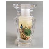 Jacarte reverse painted crystal vase