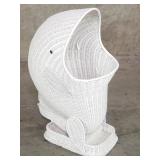 Wicker whale basket