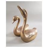 Pair of brass duck figurines