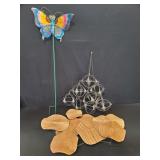 Metal and plastic butterfly garden decoration,